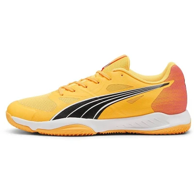 Afbeelding van Puma Eliminate Turbo Handbalschoenen, Heren, Maat: 41, Sun stream/sunset glow/black Textiel/ synthetisch