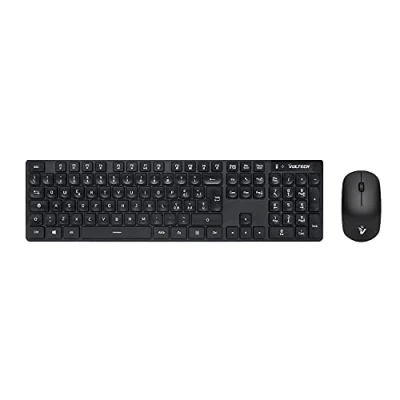 Afbeelding van Vultech KM 831W toetsenbord USB QWERTY Italiaans Zwart