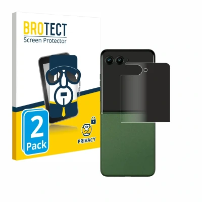 Afbeelding van BROTECT privacy screenprotector voor Motorola Razr 50 Ultra (Achterdisplay) Folie Beschermfolie Blauwlichtfilter (2 Stuks)