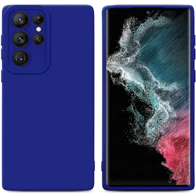 Afbeelding van Cadorabo Hoesje geschikt voor Samsung Galaxy S22 ULTRA in Fluid BLAUW Beschermhoes gemaakt van flexibel TPU silicone Cover Case