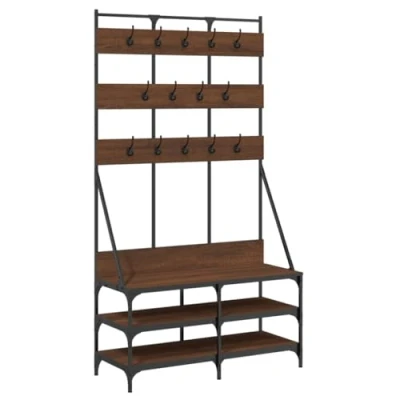 Image de vidaXL Porte vêtements et rangement des chaussures chêne marron837841