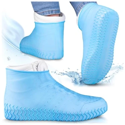Afbeelding van SULPO waterdichte schoenhoes, regenbescherming, schoenbescherming, schoenovertrek, siliconen, schokbestendig, herbruikbaar, fiets, Blauw