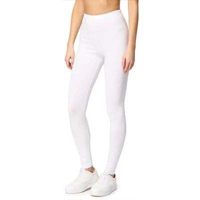 Afbeelding van Merry Style MS MS10 198 LE Dames Leggings Sport Vrijetijdsbroek Lang Katoen Sporbroek Yogabroek Wit XXL
