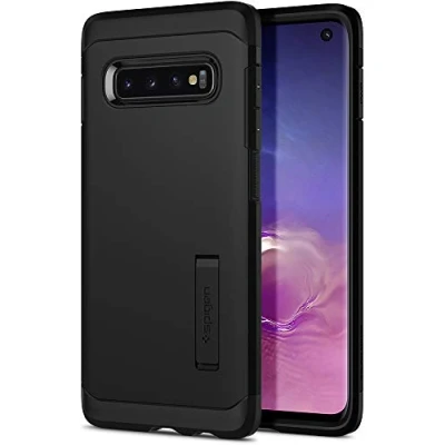 Afbeelding van Spigen Backcase Hoesje Tough Armor Samsung Galaxy S10 Zwart