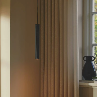 Afbeelding van Hanglamp Vico, metalen kap, 1 lamp, zwart