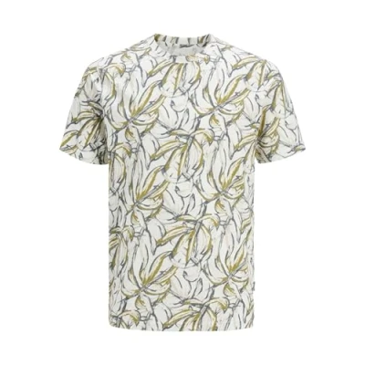 Image de JACK &amp; JONES T shirt pour homme imprimé All Over, Cloud Dancer, S