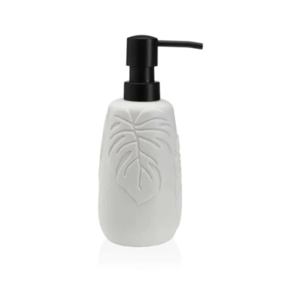 Afbeelding van Zeepdispenser Versa Palm Wit Hars 7 x 9 cm