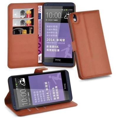 Afbeelding van Cadorabo Hoesje geschikt voor HTC Desire 816 in CHOCOLADE BRUIN Beschermhoes met magnetische sluiting, standfunctie en kaartvakje Book Case Cover Etui