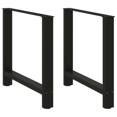 Afbeelding van vidaXL Salontafelpoten 2 st 80x(72 73) cm staal zwart
