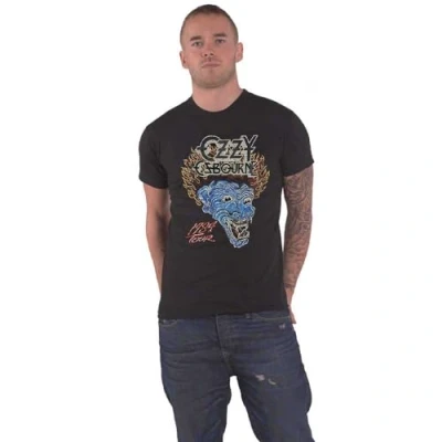 Afbeelding van Ozzy Osbourne Bark At The Moon Tour &#039;84 Heren T shirt M Zwart