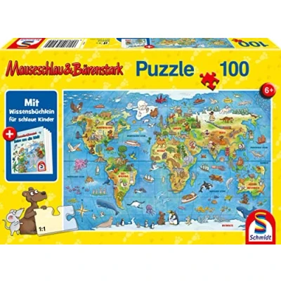 Afbeelding van Schmidt Speel reis om de wereld (kinderpuzzel): met add on (Wissensbüchlein)