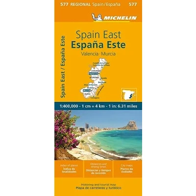 Afbeelding van Spain East, Valencia, Murcia Michelin Regional Map 577