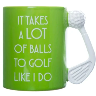 Afbeelding van Boxer Gifts Grappige mok met opschrift &quot;It Takes A Lot Of Balls&quot; Grappig cadeau voor mannen en vrouwen geheim kerstman golfers Kerstmis, Vaderdag een