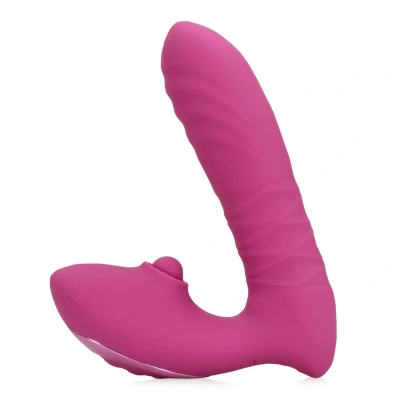 Afbeelding van Thrusting and Tapping Vibrator Powerful Pink