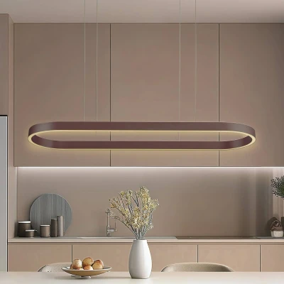 Afbeelding van Lucande Slimme hanglamp Melinay, koffie, CCT, Tuya