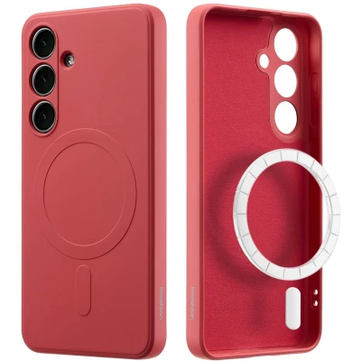 Afbeelding van imoshion Hoesje Geschikt voor Samsung Galaxy S24 Siliconen Color Backcover MagSafe roze