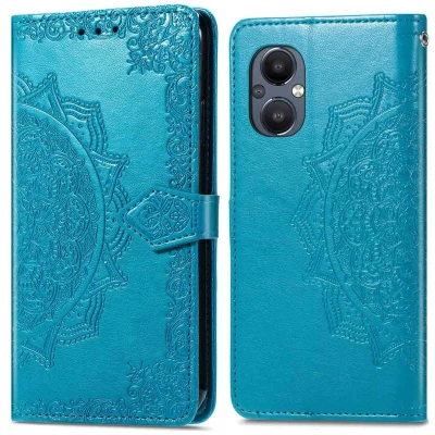 Afbeelding van iMoshion Hoesje Geschikt voor Oppo Reno 8 Lite Met Pasjeshouder Mandala Bookcase Turquoise