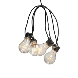 Afbeelding van Lichtsnoer 5 meter Konstsmide (5 LEDs, IP44, Batterijen, Timer, Extra warm wit)