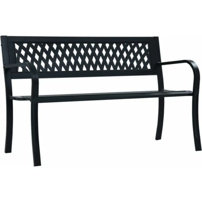 Afbeelding van Tuinbank 125 cm staal zwart