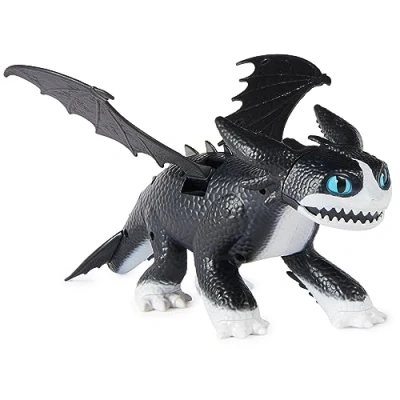 Afbeelding van DreamWorks Dragons Fire and Flight Thunder figuur 30,5 cm met licht en geluid, The Nine Realms, Kids Toys for Age 4 Up
