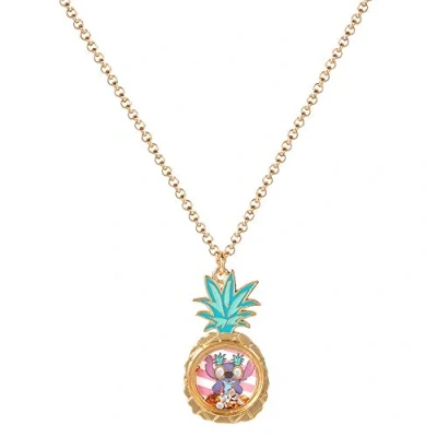 Afbeelding van Disney Lilo &amp; Stitch NH00923YRKL 16 drijvende stenen ketting, één maat, Metaal, Geen edelsteen, edelsteen