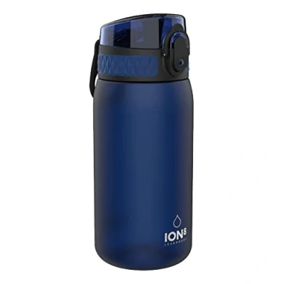 Image de Ion8 Bouteille d&#039;eau pour enfants, 350 ml, anti fuite, facile à ouvrir, verrouillage sécurisé, passe au lave vaisselle, sans BPA, poignée de transport, couvercle rabat hygiénique, nettoyer,