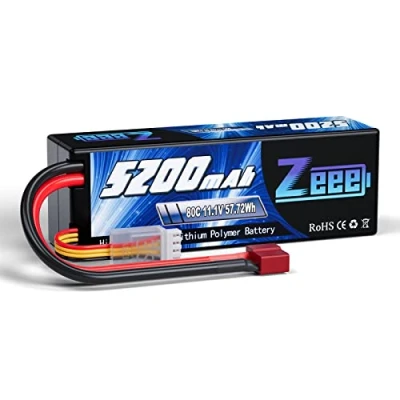Afbeelding van Zeee 3S Lipo Batterij 5200 mAh 11,1 V 80C Harde Hoes met T aansluiting voor FPV Racing Drones Racefiets Quadcopters Vliegtuig Helikopter RC Evader BX Auto Truck LKW Truggy Hobby