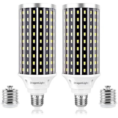 Afbeelding van DragonLight 2 x 50 W superheldere led maïslampen (vervangt 350 W) Edison E27/E40 lamp 6000 K koud wit 5000 lumen voor commerciële verlichting garage werkplaats kantoor binnenplaats