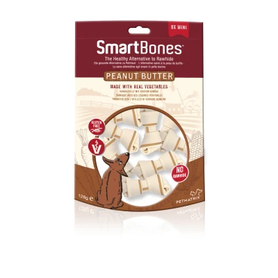 Afbeelding van Smartbones Peanut Classic Bone Chews Pindakaas Hondensnacks Mini
