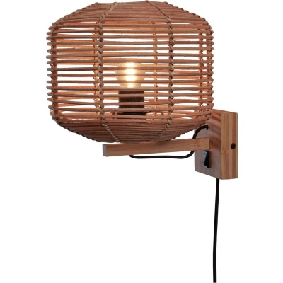 Afbeelding van GOOD&amp;MOJO Wandlamp Tanami Rotan Ø25cm