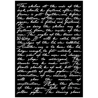 Afbeelding van Stamperia Art Stories A3 Big Stencil Writings (KSTDA3005)