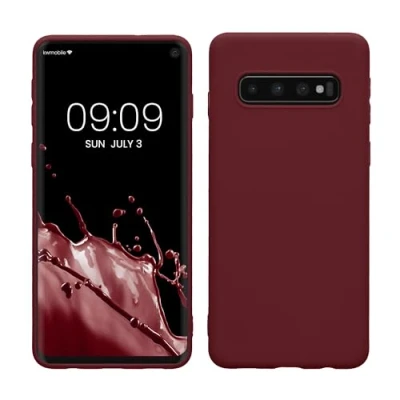 Afbeelding van kwmobile telefoonhoesje geschikt voor Samsung Galaxy S10 Hoesje smartphone Back cover in bordeaux violet