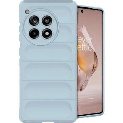 Afbeelding van iMoshion Hoesje Geschikt voor OnePlus 12R Siliconen EasyGrip Backcover Lichtblauw
