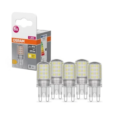 Afbeelding van OSRAM Ster PIN LED lamp, G9 basis helder glas ,Warm wit (27 K), 47 Lumen,
