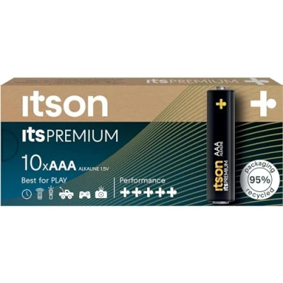 Afbeelding van ITSON, itsPREMIUM AAA alkaline battery, pack of 10, LR03IPR/10CB