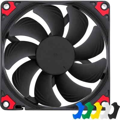 Afbeelding van Noctua NF A9x14 PWM chromax.black.swap PC ventilator Zwart (b x h d) 92 14 mm