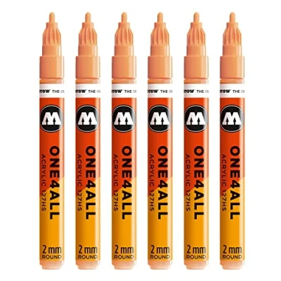 Afbeelding van Molotow One4All 127HS acryl marker (2 mm punt, zeer dekkend en permanent, UV bestendig, voor bijna alle ondergronden) 117 pastelperzik