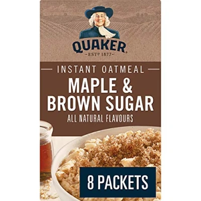 Afbeelding van Quaker Instant Oats Maple and Brown Sugar Oatmeal 8 ct 344 g Geïmporteerd uit Canada}
