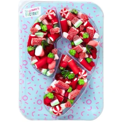 Afbeelding van Bonbons Anniversaire Enfant Nº9 Gateau de Bonbon Savoureux et Parfait pour Anniversaires, Gouter Decoration Fête Box Acidulés idéal cadeau 500g