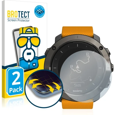 Afbeelding van BROTECT Screenprotector voor Suunto Traverse / Alpha Folie Beschermfolie transparant volledig dekking (2 Stuks)