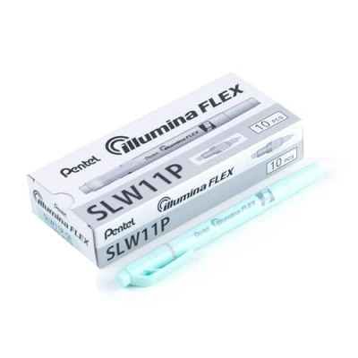 Afbeelding van Pentel illumina Flex SLW11P markeerstift met dubbele punt, pastel, hemelsblauw, 10 stuks