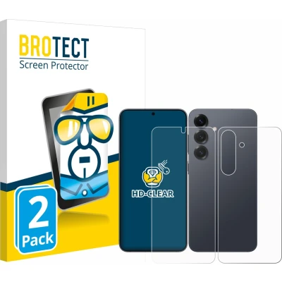 Afbeelding van BROTECT Screenprotector voor Samsung Galaxy S25 (Voor+Achter) Folie Beschermfolie transparant (2 Stuks)