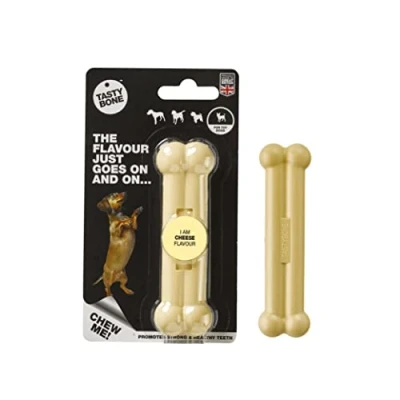 Afbeelding van TastyBone Toy Cheese Hond Kauwspeelgoed Vegan Kluif Nylabone