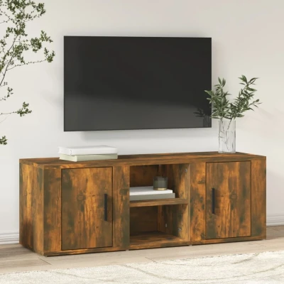 Afbeelding van vidaXL Tv meubel 100x31,5x35 cm bewerkt hout gerookt eikenkleurig