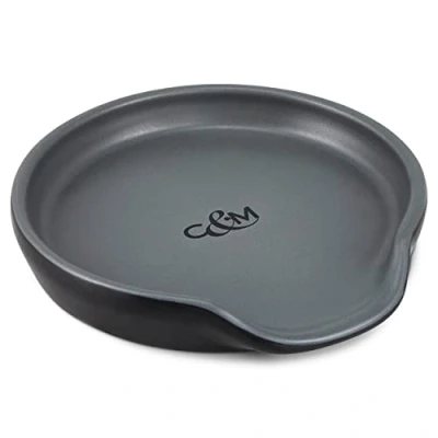 Afbeelding van Cole &amp; Mason Duxford H822141 lepelsteun, zwart/grijs Keukenorganisatie, gebruiksvoorwerphouder voor keuken/hout/theelepels Keramiek H 20 mm x D 105 2 jaar garantie