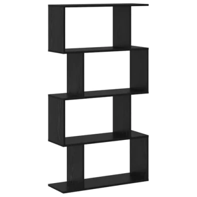 Afbeelding van vidaXL Boekenkast Zwart eiken 70 x 24 129 cm Bewerkt hout