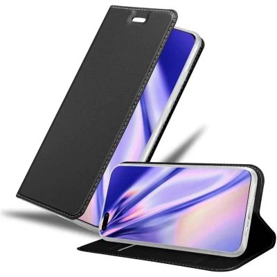 Afbeelding van Cadorabo Hoesje geschikt voor Huawei P40 in CLASSY ZWART Beschermhoes met magnetische sluiting, standfunctie en kaartvakje Book Case Cover Etui