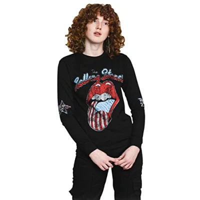 Afbeelding van The Rolling Stones US Tour &#039;78 Longsleeve shirt L Zwart
