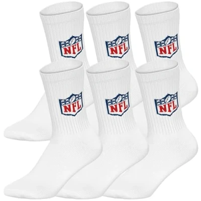 Afbeelding van Nfl Shield 6pk Crew Socks Sportsokken, uniseks, 6 stuks