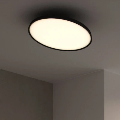 Afbeelding van Kaito Pro LED plafondlamp, zwart, Ø 38,5 cm